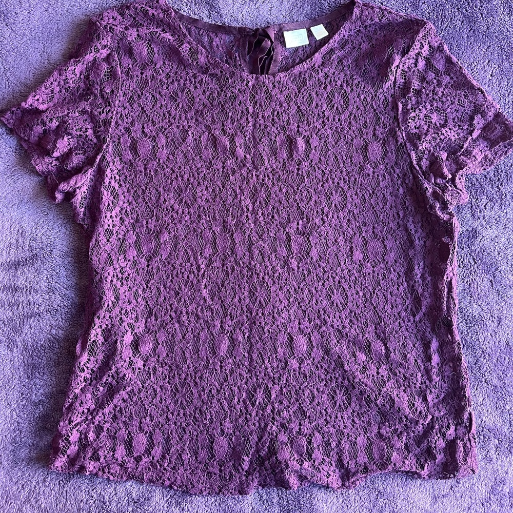 Purple Lace Blouse